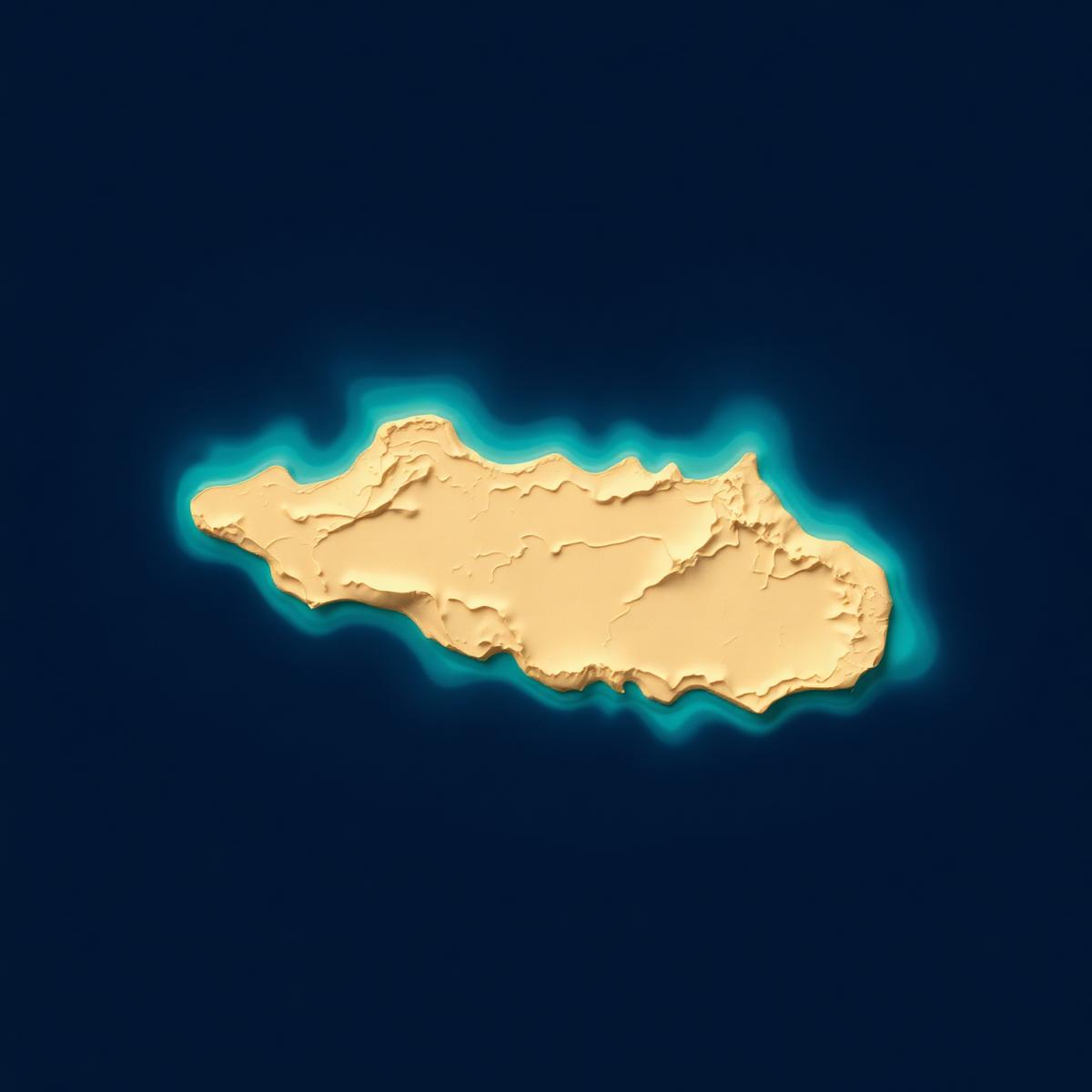 Topographic map of Aruba